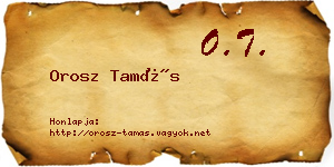 Orosz Tamás névjegykártya