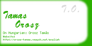 tamas orosz business card